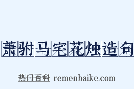 萧驸马宅花烛造句是什么意思的图片